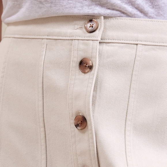 Banana Republic BUTTON-FRONT TWILL MINI SKIRT NWT - Picture 5 of 6